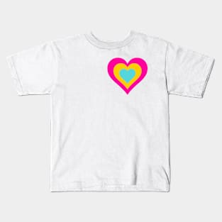 Pride Collection - Pansexual Pride Flag (Heart) Kids T-Shirt